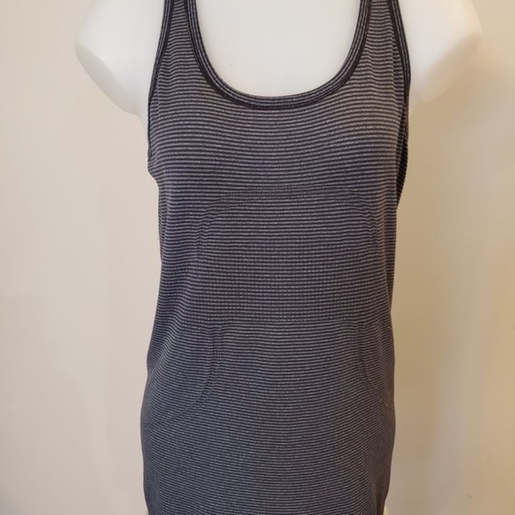 Lululemon Long Thin Stretchy Black Tank Sz 8